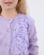 çiçek detaylı mor takım - Görsel 2